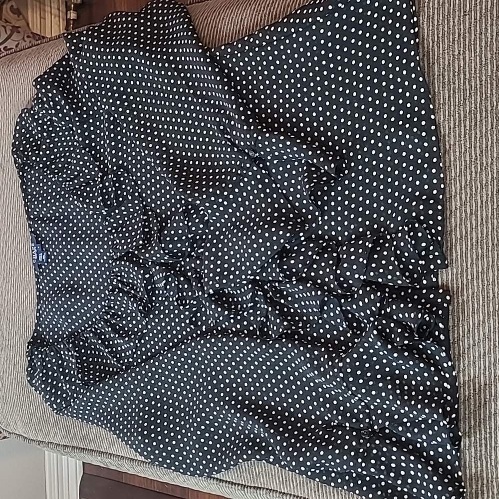 Chaps Ruffle Front Blouse - Picture 11 of 11